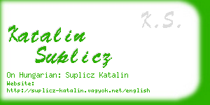 katalin suplicz business card